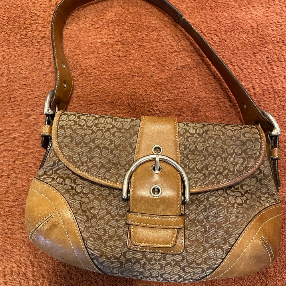 Coach Brown Soho Signature Shoulder Bag